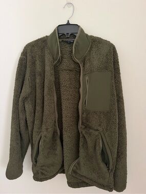 Urban Frontier Olive Green Sherpa Zip Up Jacket Men’s Medium